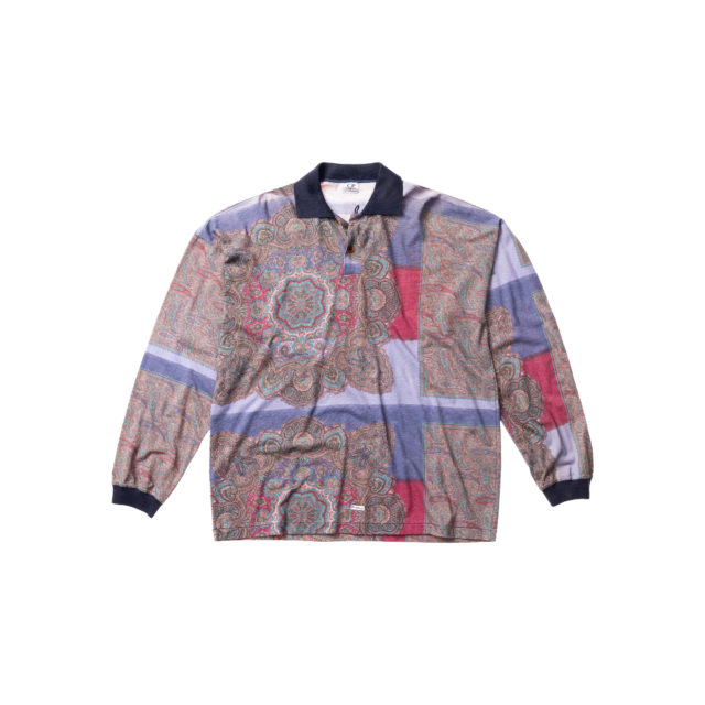 Pailsey printed tactel polo shirt